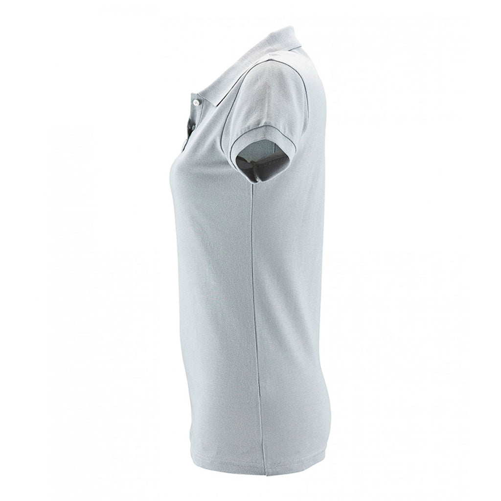SOL'S Women's Pure Grey Perfect Cotton Pique Polo Shirt