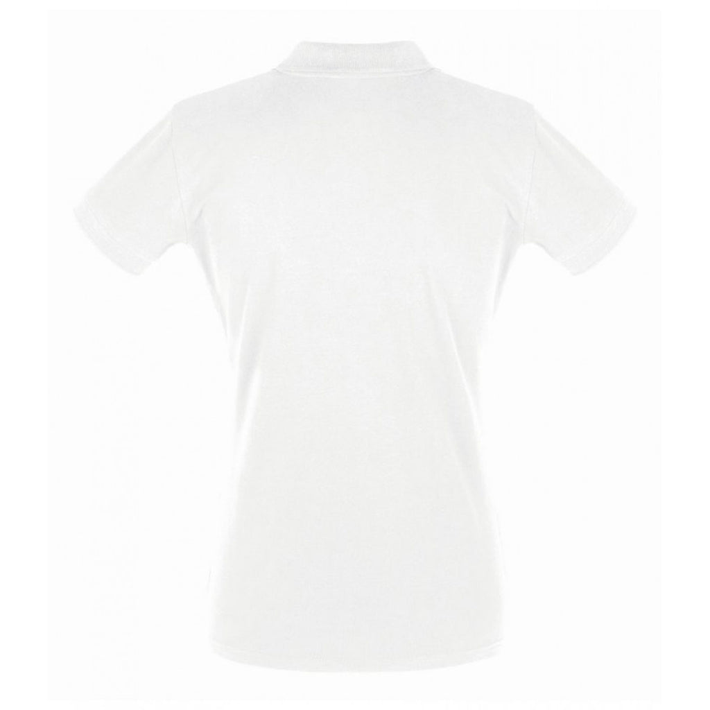 SOL'S Women's White Perfect Cotton Pique Polo Shirt