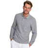 SOL'S Men's Grey Marl Winter II Long Sleeve Cotton Pique Polo Shirt
