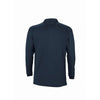 SOL'S Men's Navy Winter II Long Sleeve Cotton Pique Polo Shirt