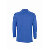 SOL'S Men's Royal Blue Winter II Long Sleeve Cotton Pique Polo Shirt