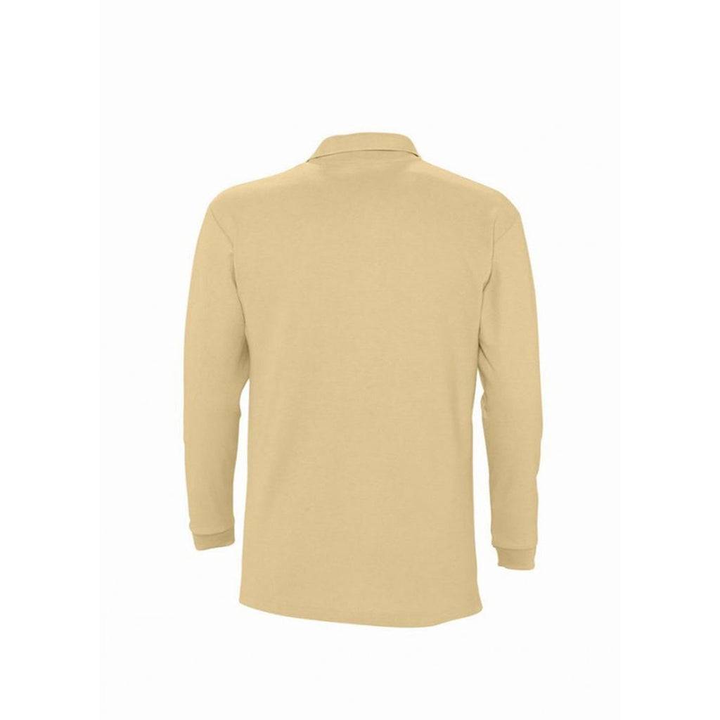 SOL'S Men's Sand Winter II Long Sleeve Cotton Pique Polo Shirt