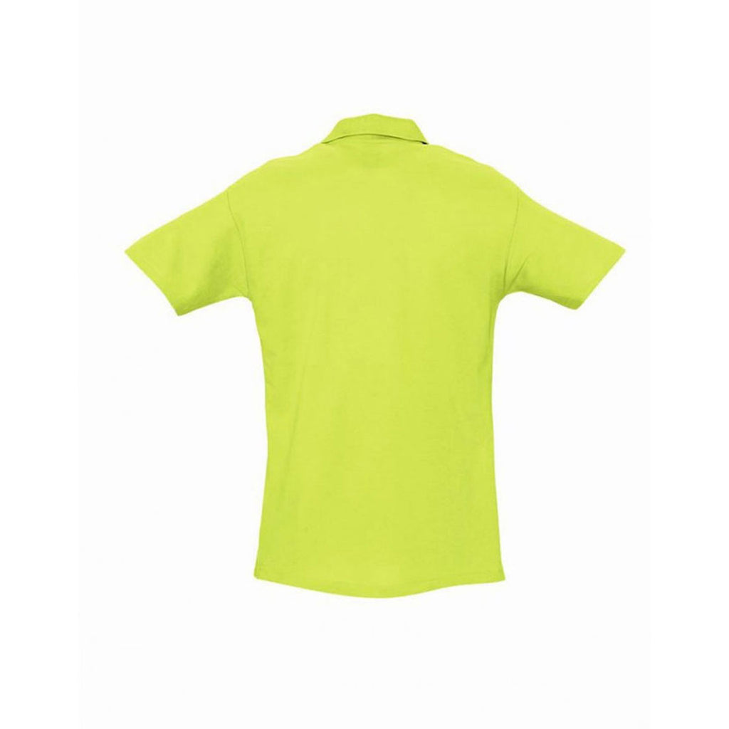 SOL'S Men's Apple Green Spring II Heavy Cotton Pique Polo Shirt