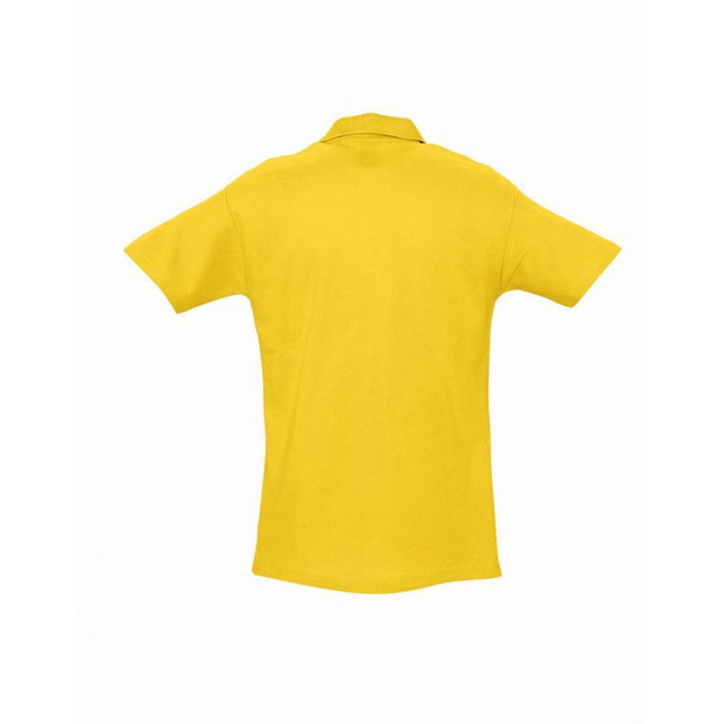 SOL'S Men's Gold Spring II Heavy Cotton Pique Polo Shirt