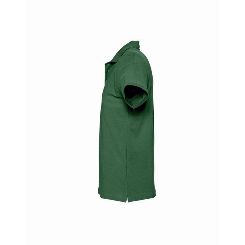 SOL'S Men's Green Spring II Heavy Cotton Pique Polo Shirt