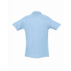 SOL'S Men's Sky Blue Spring II Heavy Cotton Pique Polo Shirt