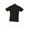 SOL'S Men's Black/White Practice Tipped Cotton Pique Polo Shirt