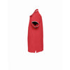 SOL'S Men's Red/White Practice Tipped Cotton Pique Polo Shirt