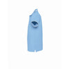 SOL'S Men's Sky Blue/White Practice Tipped Cotton Pique Polo Shirt