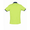 SOL'S Men's Apple Green/French Navy Prince Contrast Cotton Pique Polo Shirt