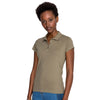 SOL'S Women's Khaki Prescott Cotton Jersey Polo Shirt