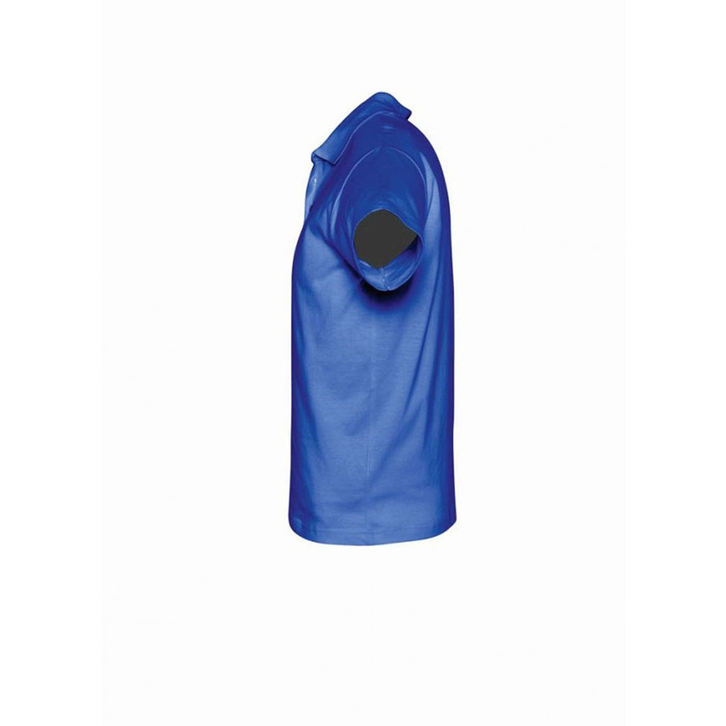 SOL'S Men's Royal Blue Prescott Cotton Jersey Polo Shirt