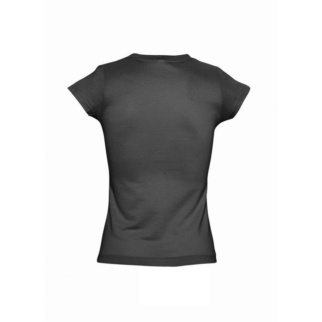 SOL'S Women's Dark Grey Moon V Neck T-Shirt