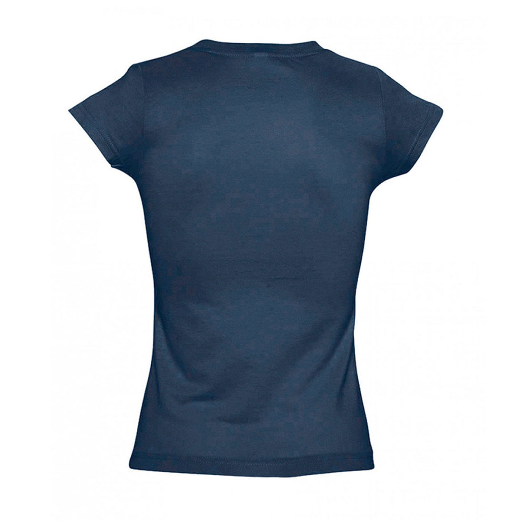 SOL'S Women's Denim Moon V Neck T-Shirt