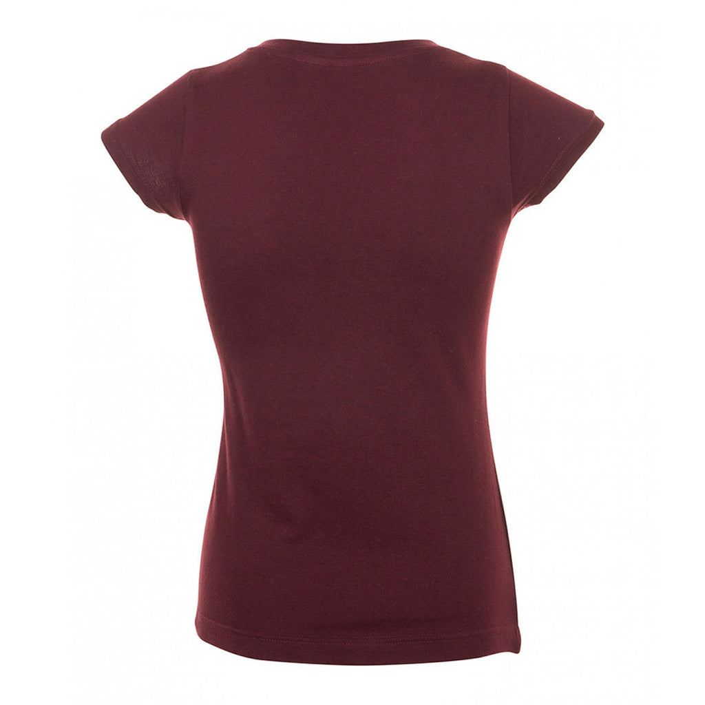 SOL'S Women's Oxblood Moon V Neck T-Shirt