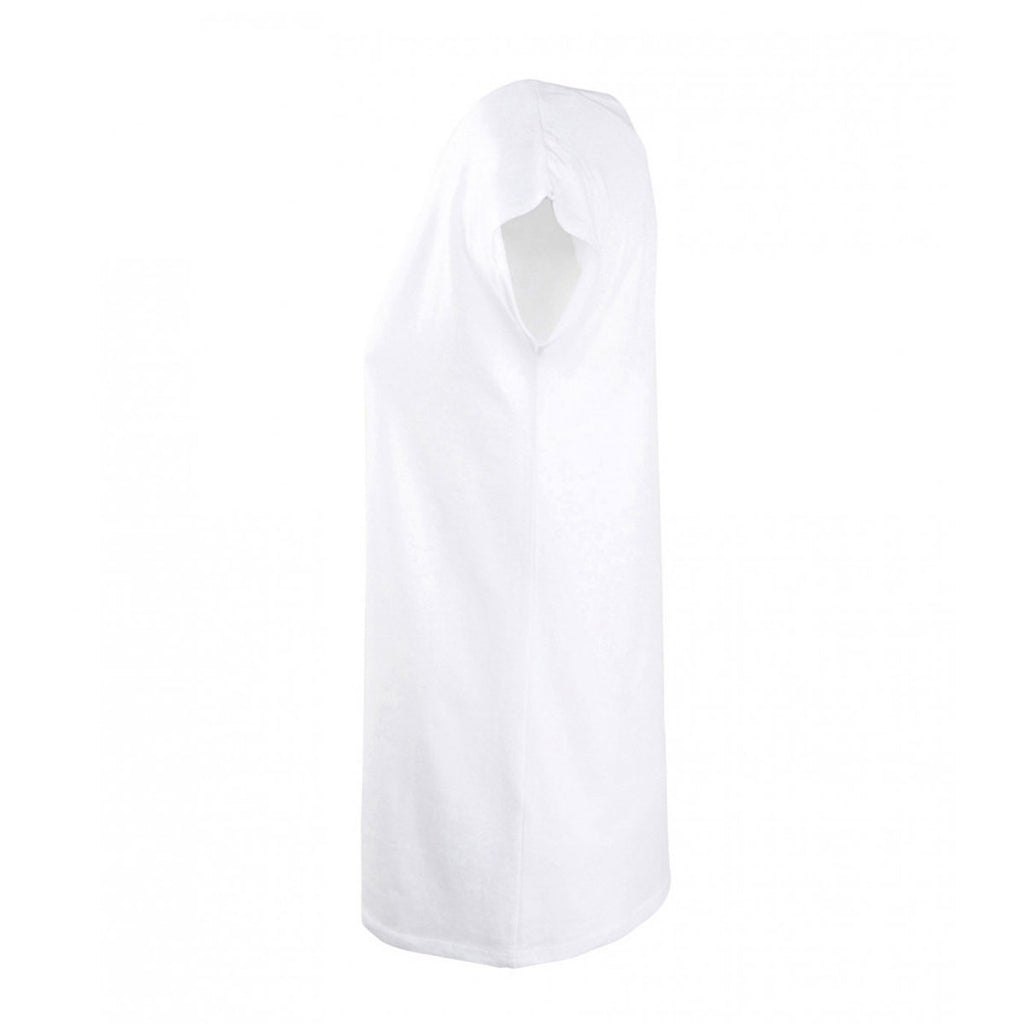 SOL'S Women's White Marylin Long T-Shirt