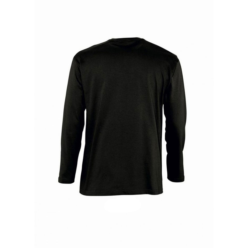SOL'S Men's Deep Black Monarch Long Sleeve T-Shirt