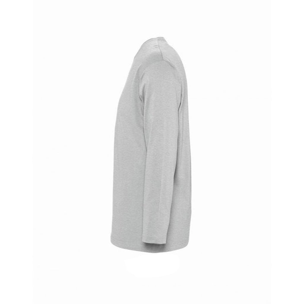 SOL'S Men's Grey Marl Monarch Long Sleeve T-Shirt