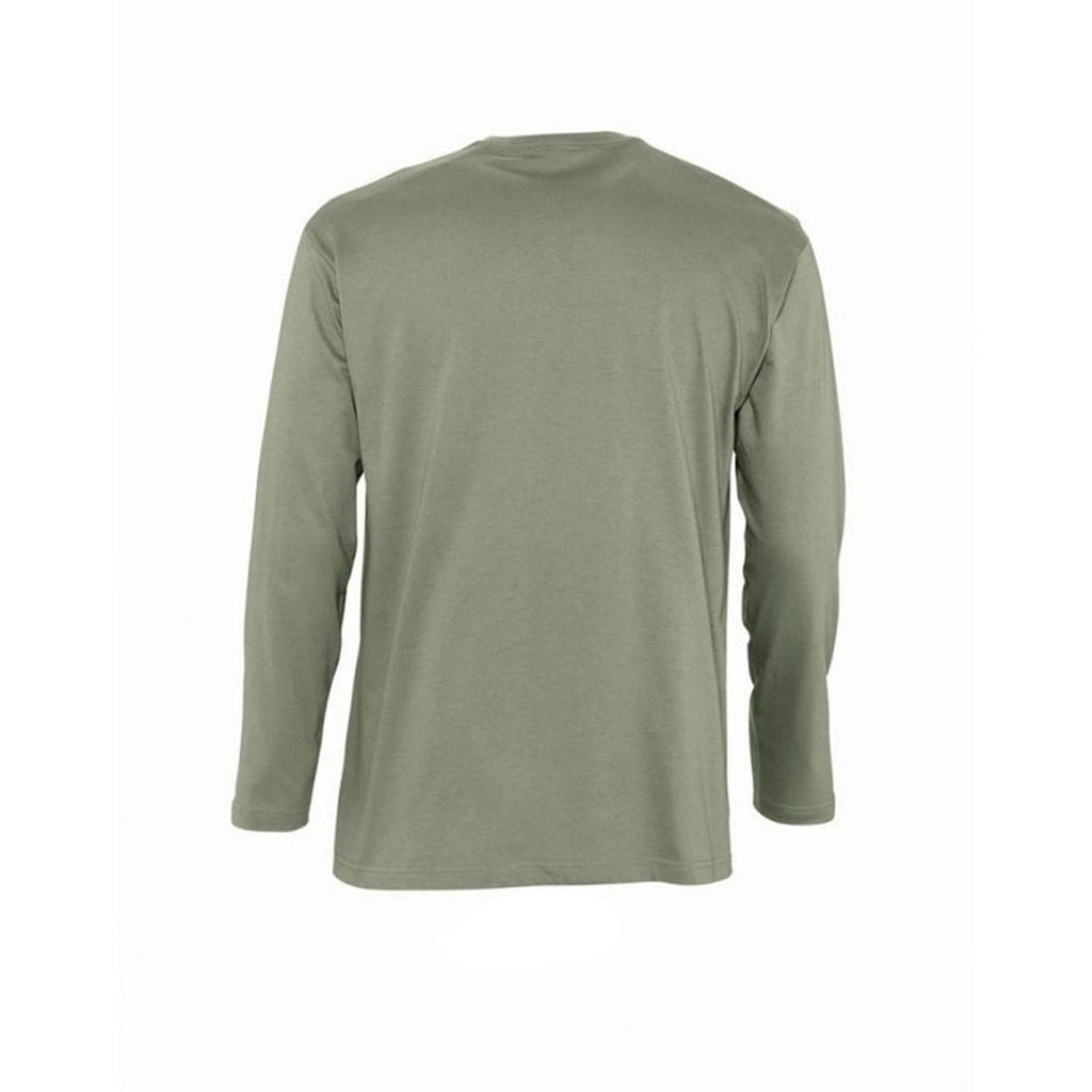 SOL'S Men's Khaki Monarch Long Sleeve T-Shirt
