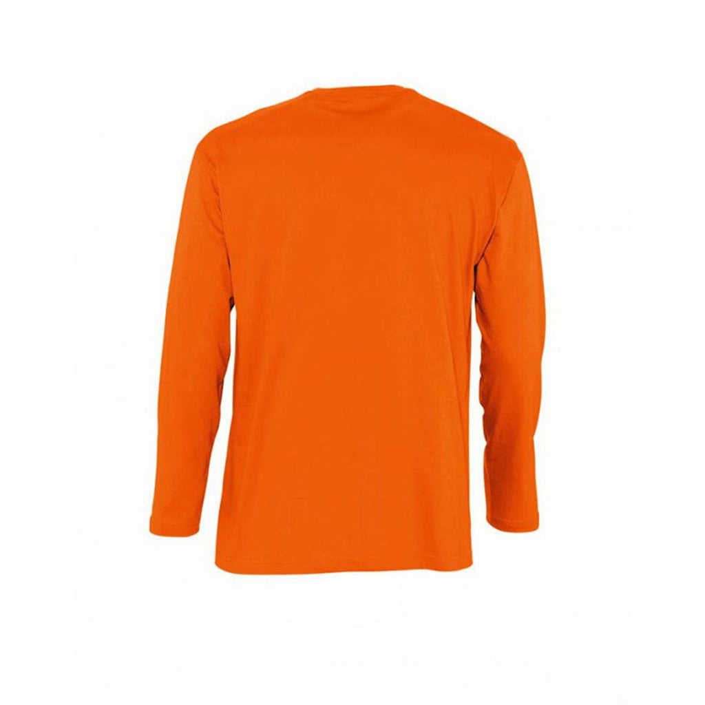 SOL'S Men's Orange Monarch Long Sleeve T-Shirt