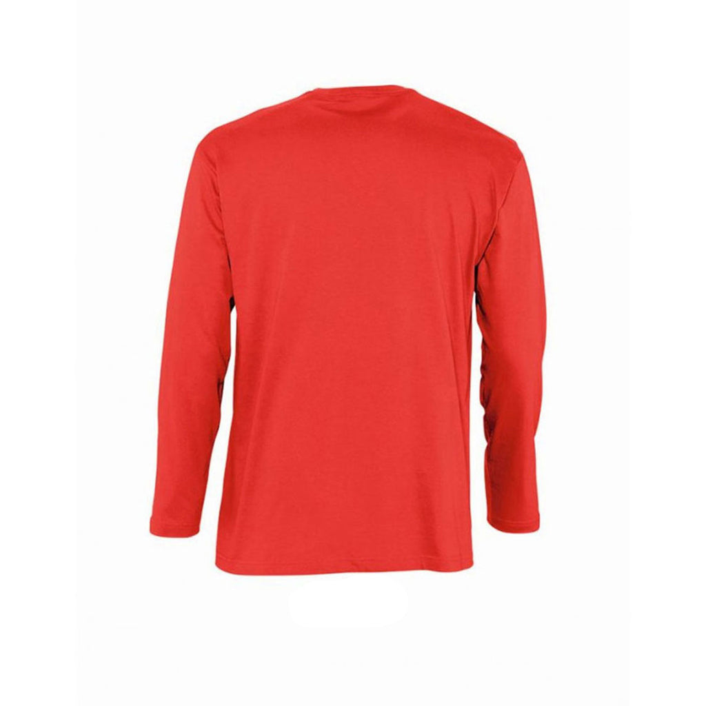 SOL'S Men's Red Monarch Long Sleeve T-Shirt