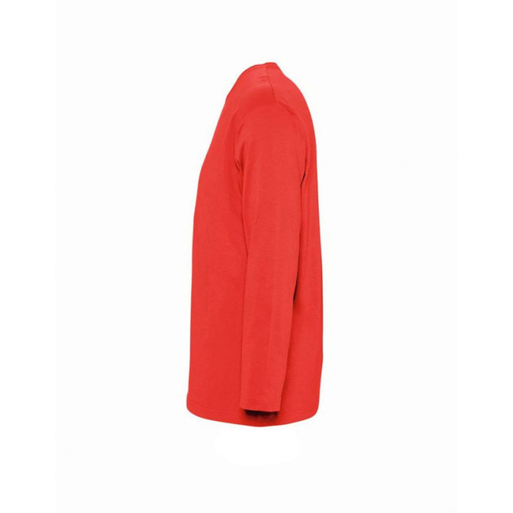 SOL'S Men's Red Monarch Long Sleeve T-Shirt