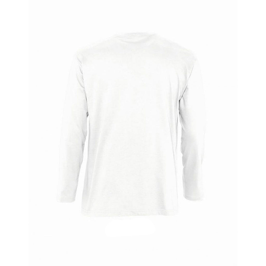 SOL'S Men's White Monarch Long Sleeve T-Shirt