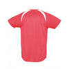 SOL'S Men's Neon Coral/White Match Contrast Performance T-Shirt