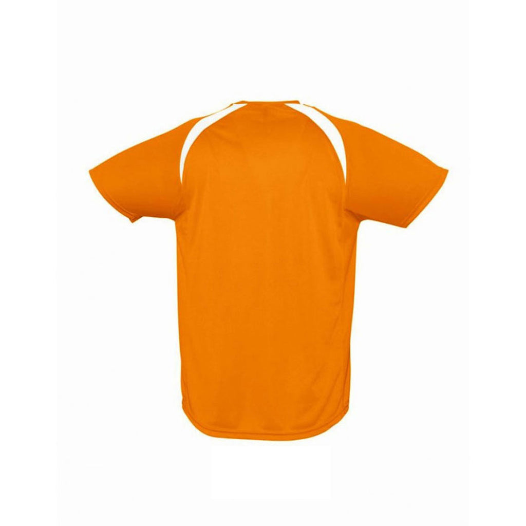 SOL'S Men's Orange/White Match Contrast Performance T-Shirt