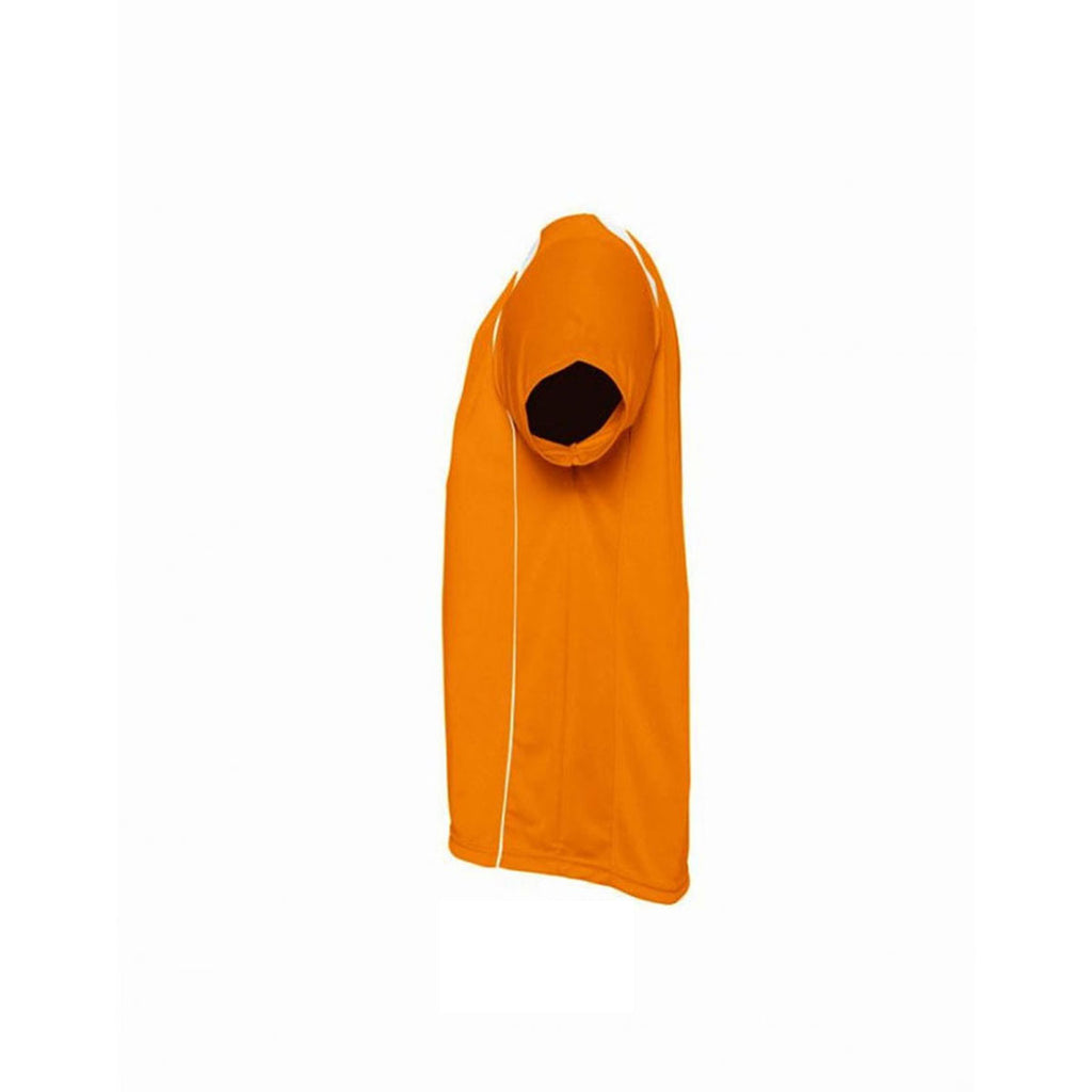 SOL'S Men's Orange/White Match Contrast Performance T-Shirt
