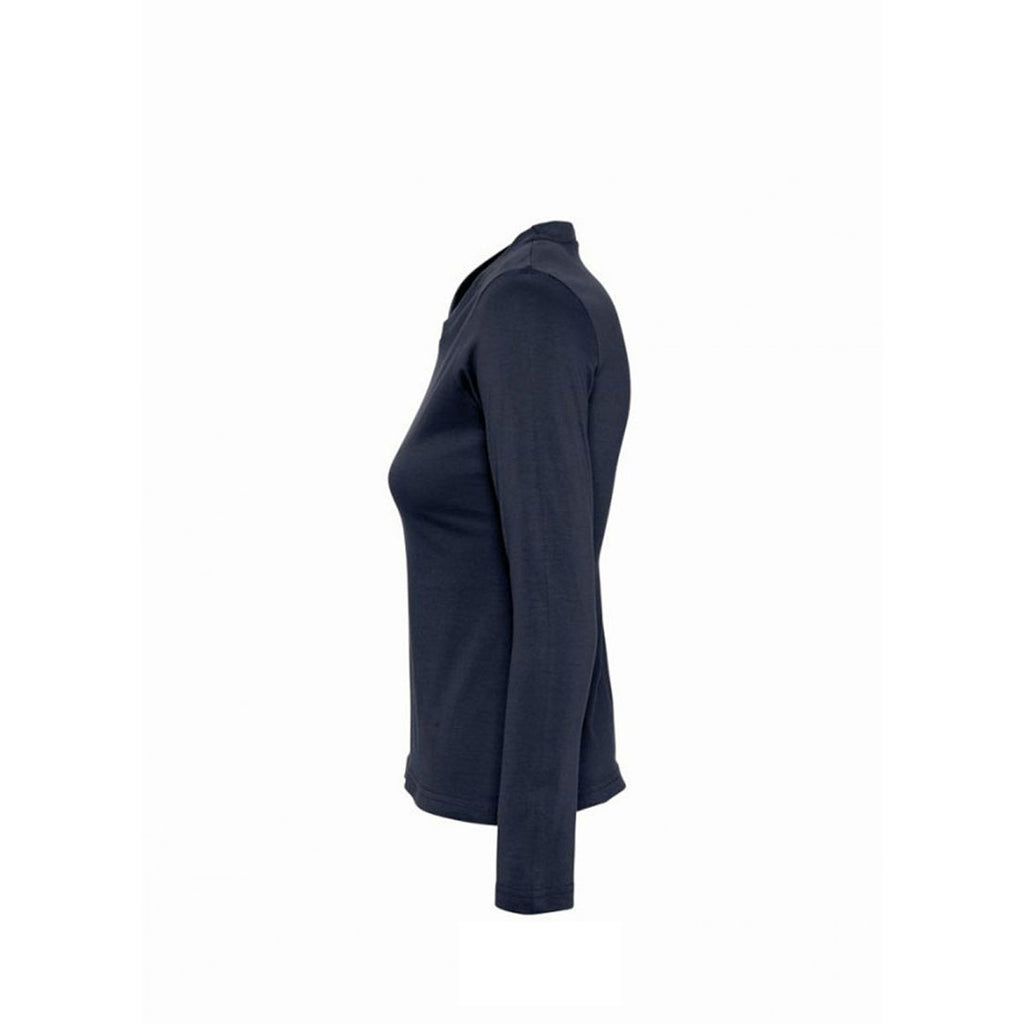 SOL'S Women's Navy Majestic Long Sleeve T-Shirt