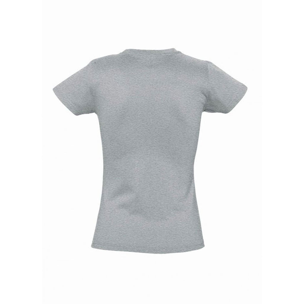 SOL'S Women's Grey Marl Imperial Heavy T-Shirt