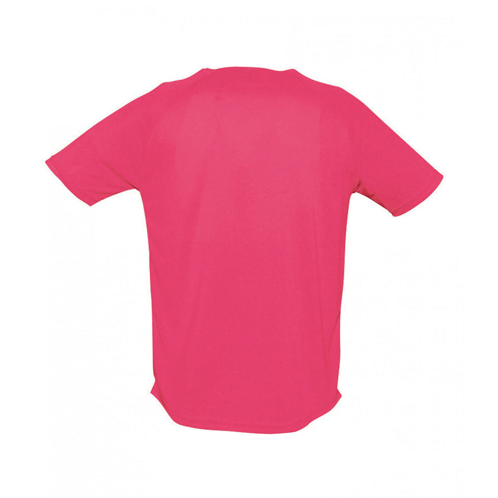 SOL'S Men's Neon Coral Sporty Performance T-Shirt