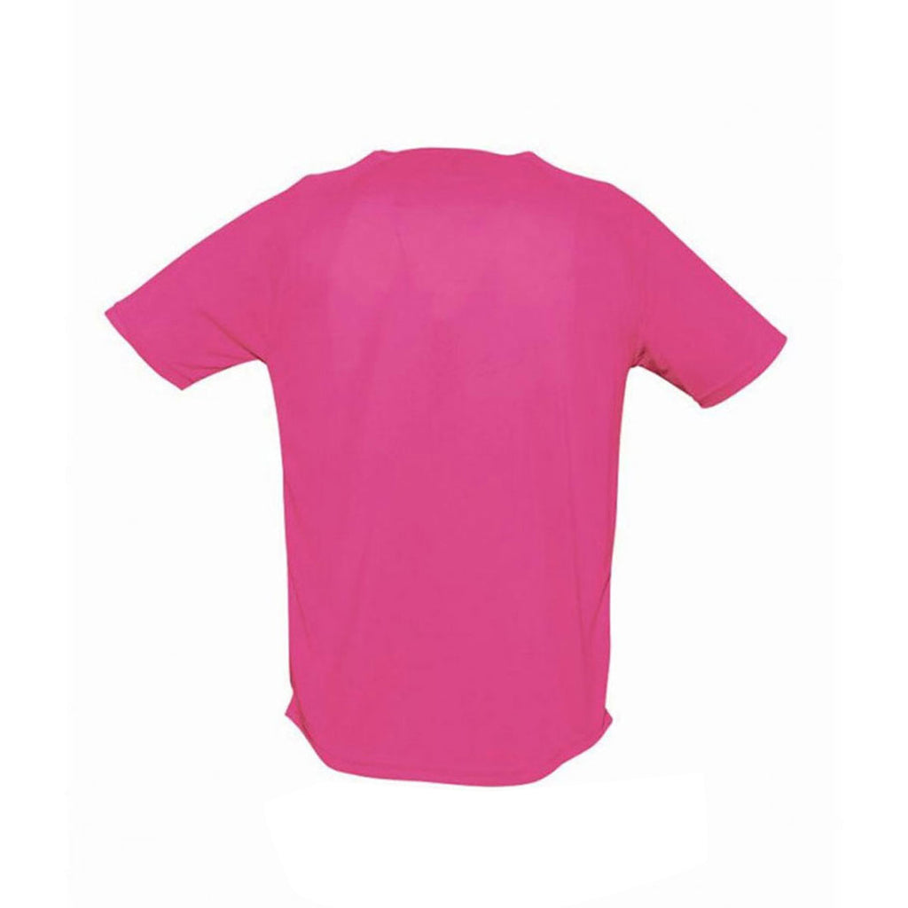 SOL'S Men's Neon Pink Sporty Performance T-Shirt