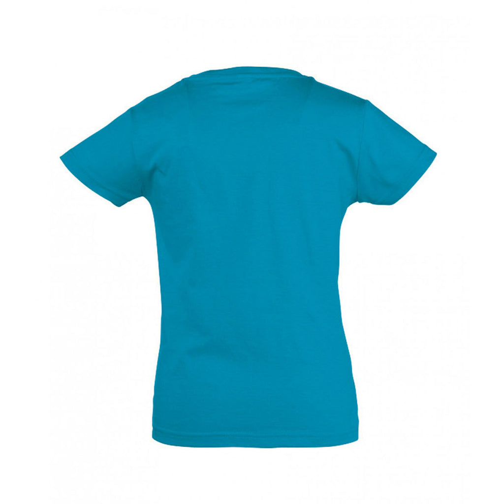 SOL'S Girl's Aqua Cherry T-Shirt