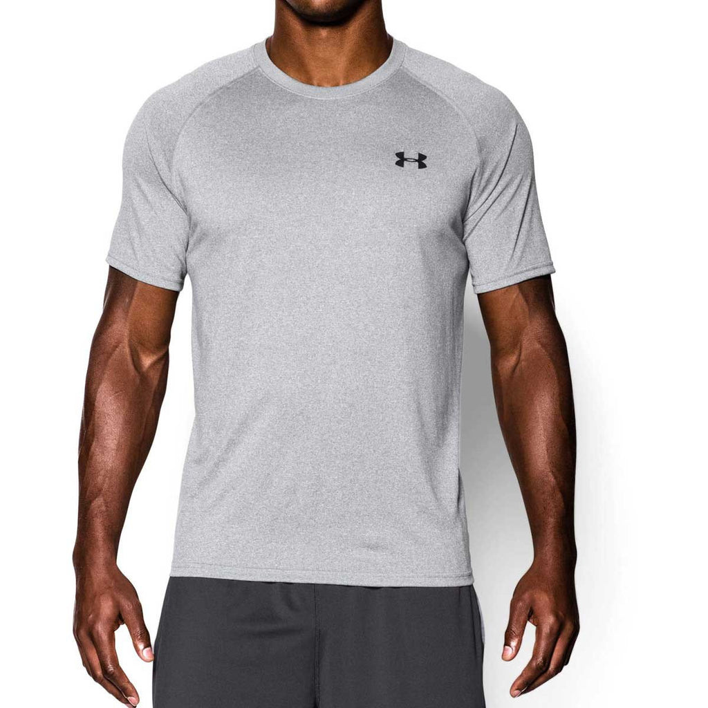 Under Armour Men's True Grey Heather/Black Tech Short Sleeve T-Shirt