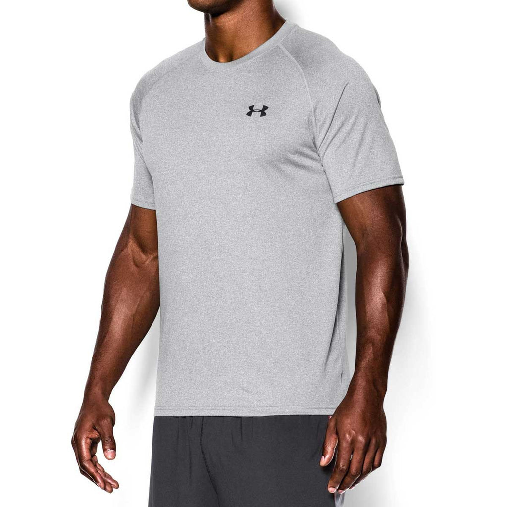 Under Armour Men's True Grey Heather/Black Tech Short Sleeve T-Shirt