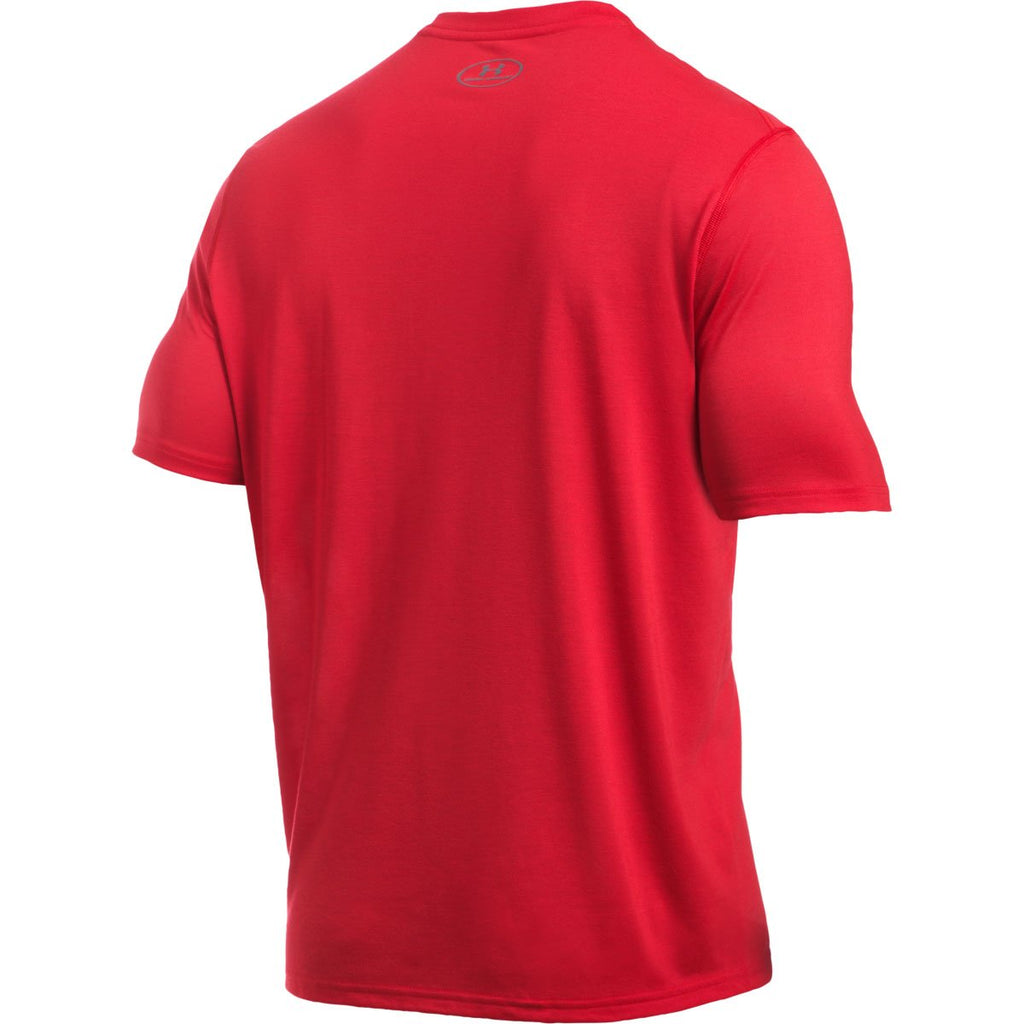 Under Armour Men's Red UA Threadborne Short Sleeve Shirt