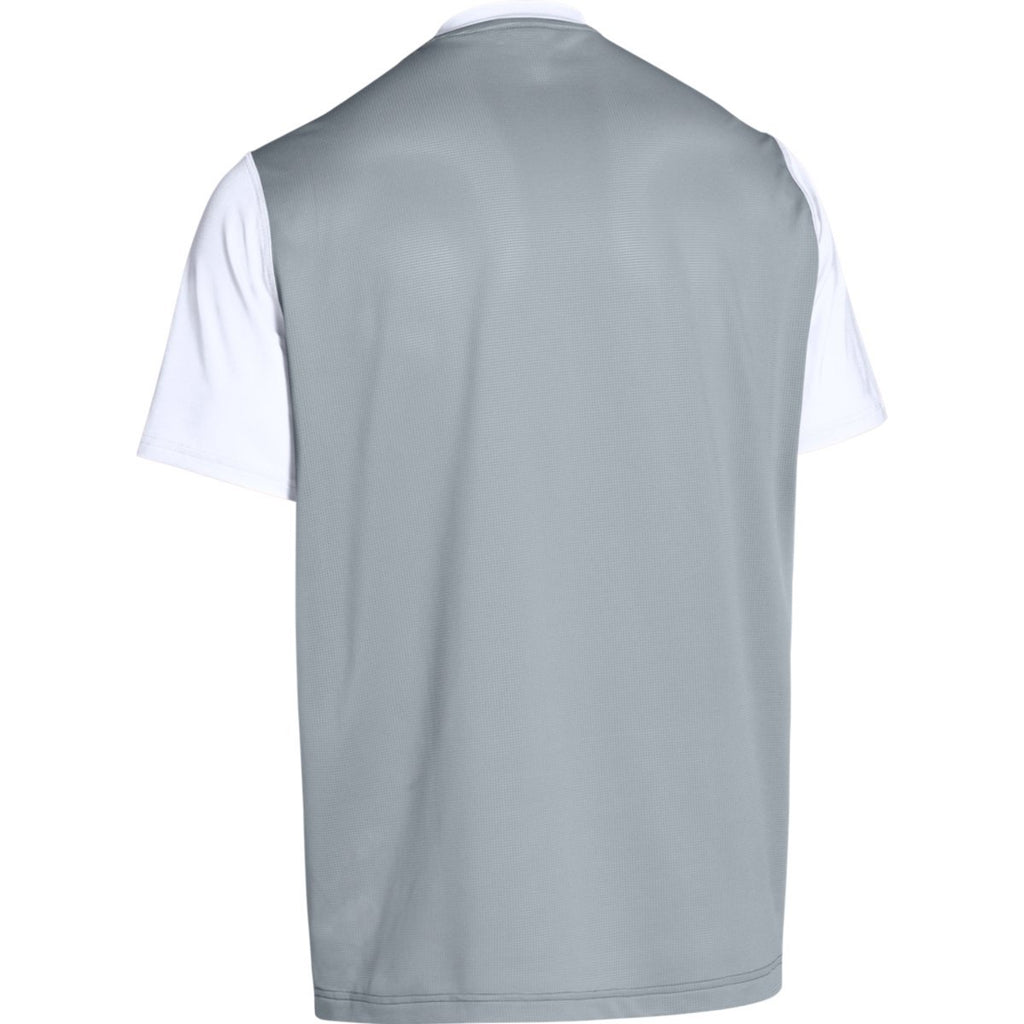Under Armour Men's White/Steel Team Raid T-Shirt Short Sleeve