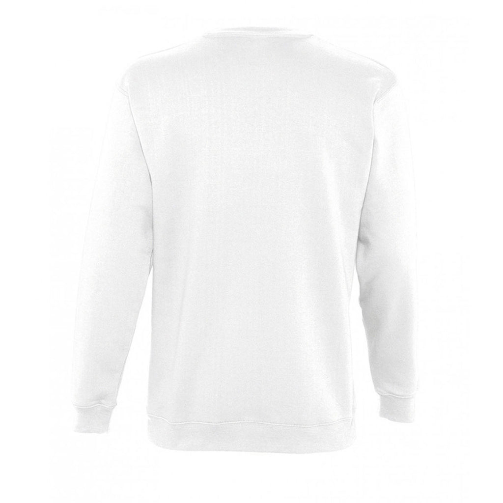 SOL'S Unisex White New Supreme Sweatshirt