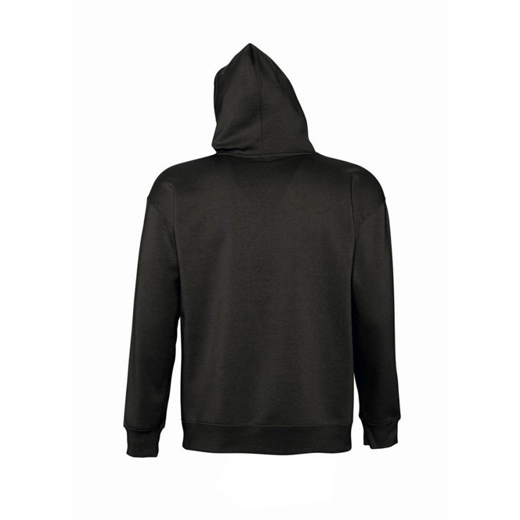 SOL'S Unisex Black Slam Hooded Sweatshirt