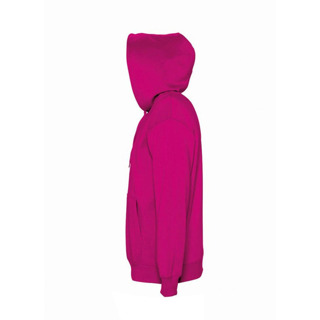 SOL'S Unisex Fuchsia Slam Hooded Sweatshirt
