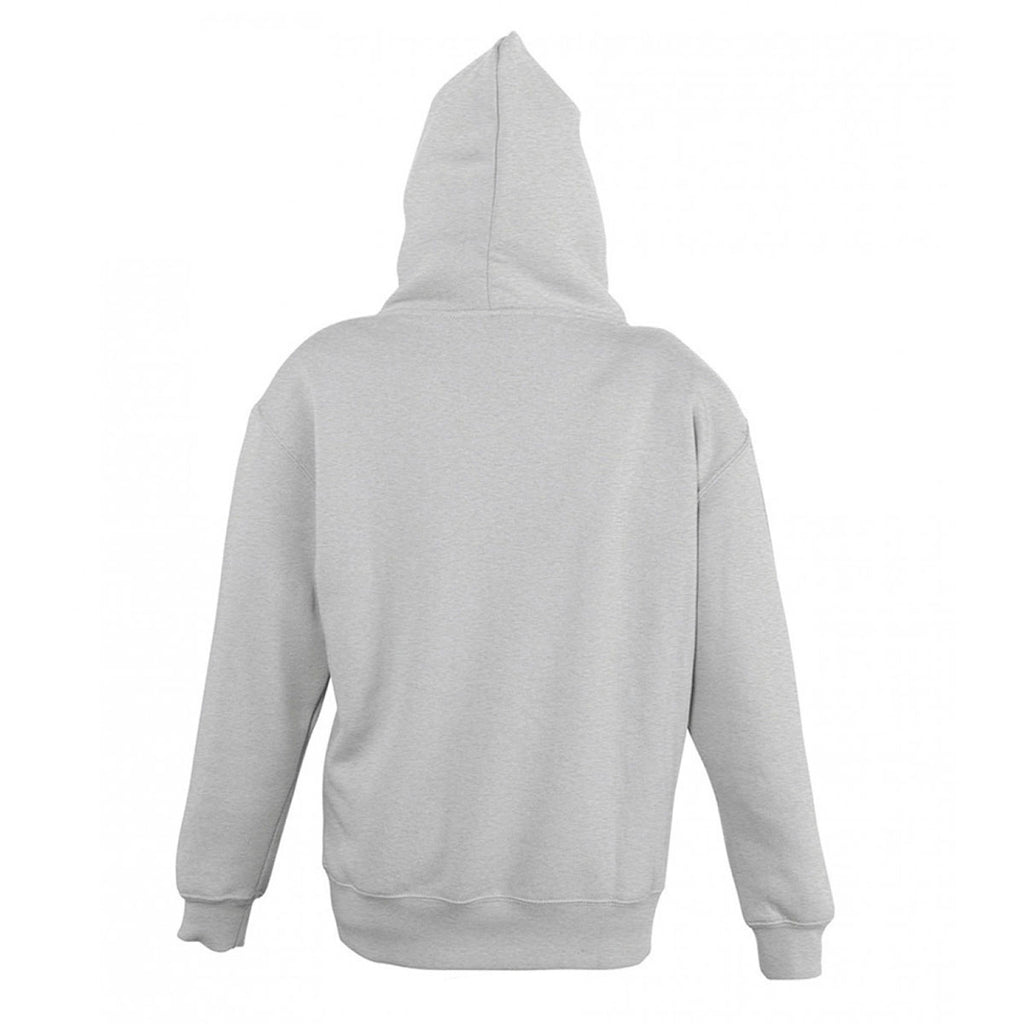 SOL'S Youth Grey Marl Slam Hooded Sweatshirt
