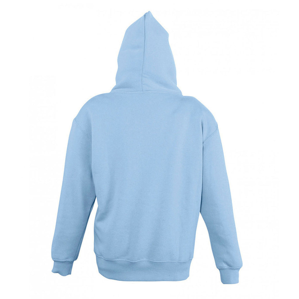 SOL'S Youth Sky Blue Slam Hooded Sweatshirt