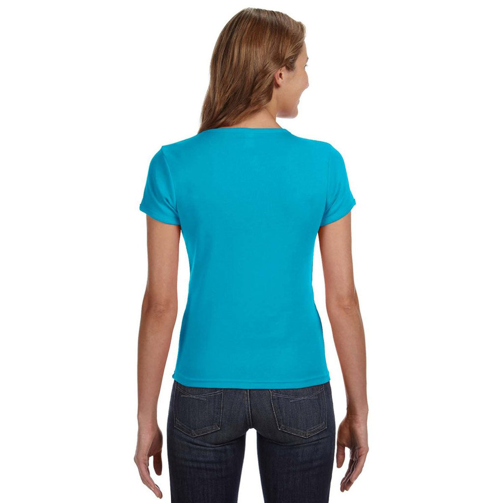 Anvil Women's Caribbean Blue Scoop T-Shirt