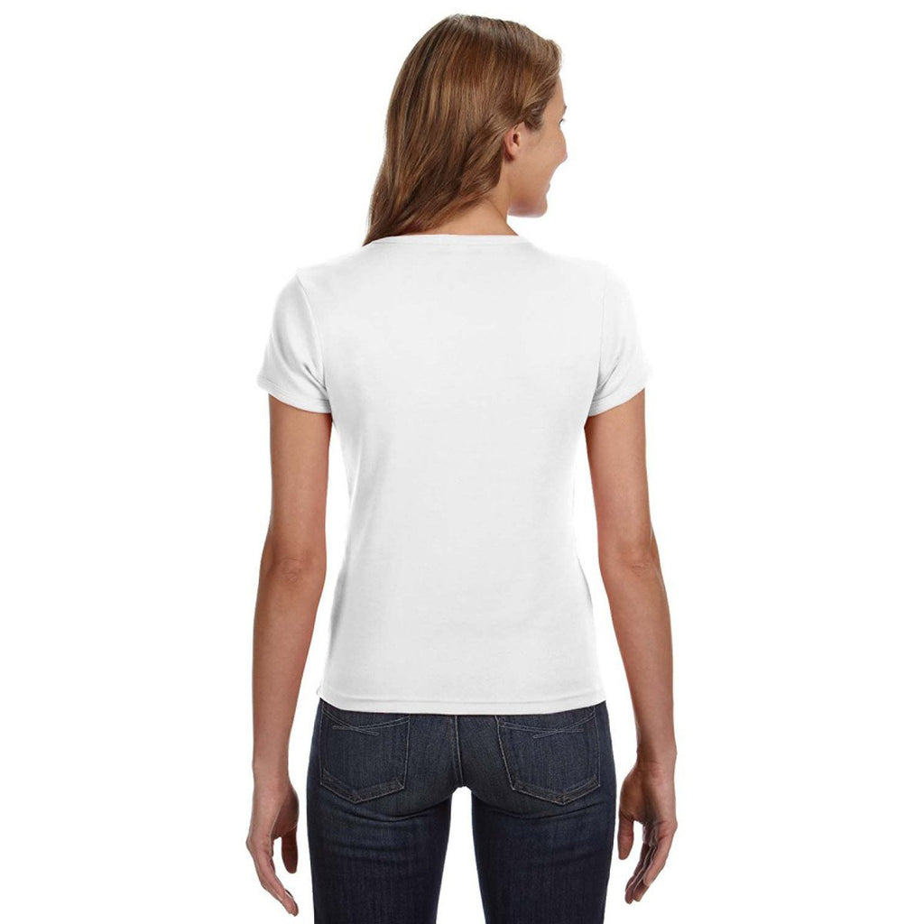Anvil Women's White Scoop T-Shirt