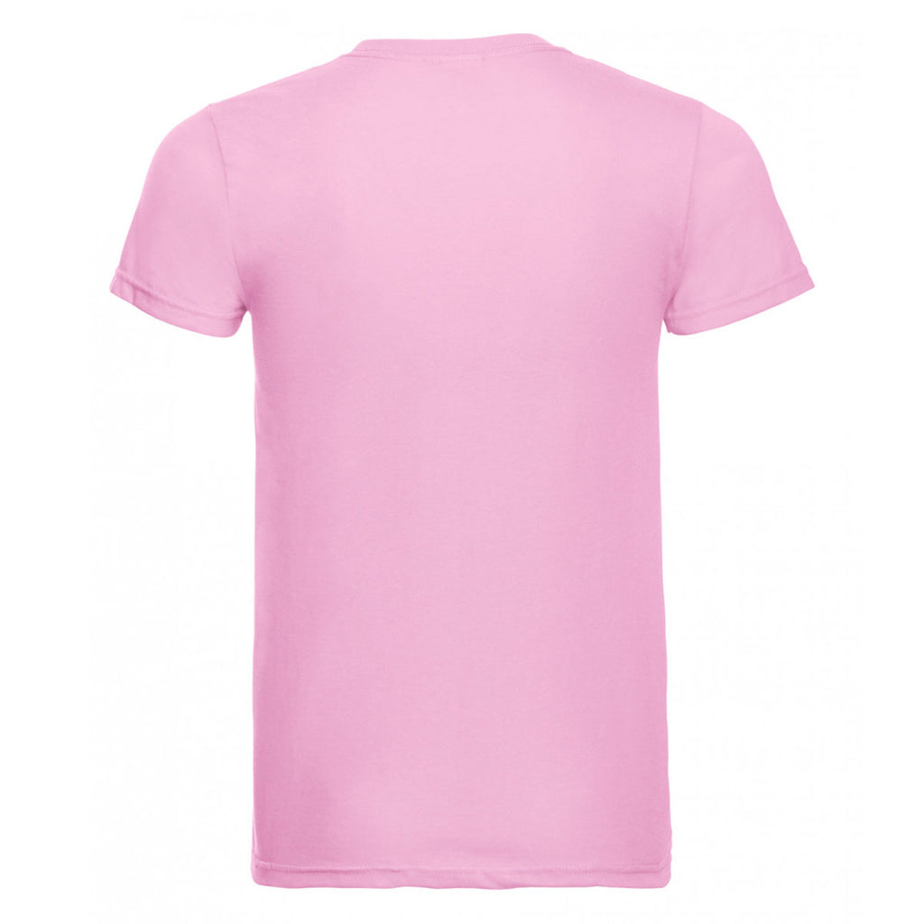 Russell Men's Candy Pink Lightweight Slim T-Shirt