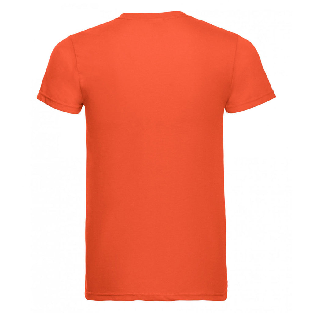 Russell Men's Orange Lightweight Slim T-Shirt