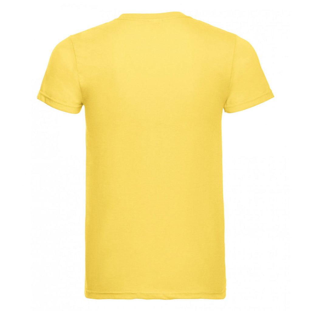 Russell Men's Yellow Lightweight Slim T-Shirt