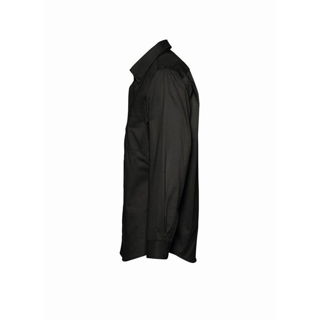 SOL'S Men's Black Bel-Air Long Sleeve Twill Shirt
